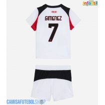 Camisa de time de futebol AC Milan Santiago Gimenez #7 Replicas 2º Equipamento Infantil 2025-26 Manga Curta (+ Calças curtas)